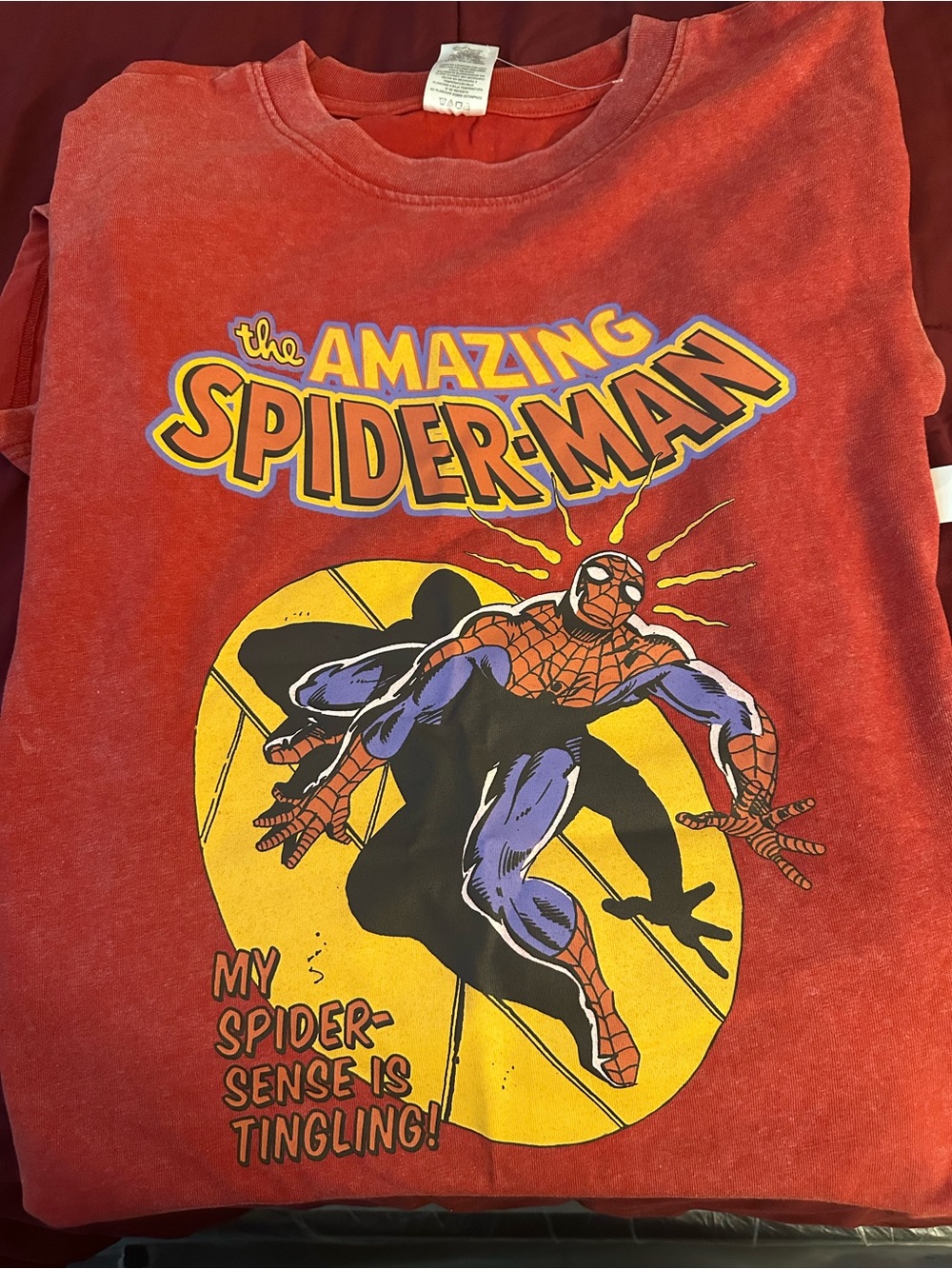 Marvel Red The Amazing Spider-Man Graphic Tee with Yellow Accents